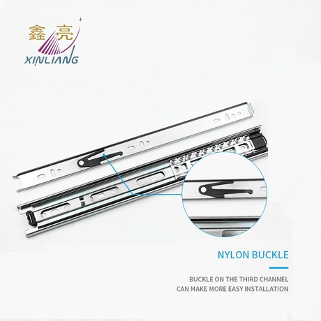 Corrediça de rolamento de esferas de extensão completa regular com barra transversal separável